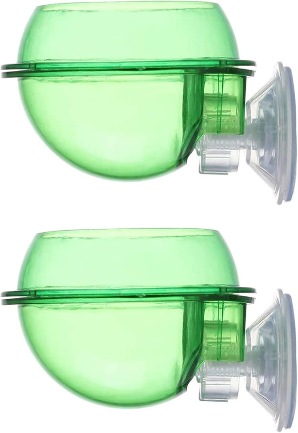 Suction Cup Reptile Feeder, Escape Proof Worm Dish, Gecko Feeder Bowl, Reptile Accessories for Lizard, 2 Pack