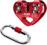 NAXEN Zip Line Pulley Tandem Speed Dual Trolley with 25kN Carabiner