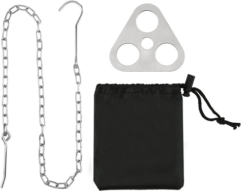 DS. DISTINCTIVE STYLE Stainless Steel Campfire Tripod Plate for Outdoor Cooking -