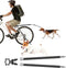 Rotating Dog Bike Leash for 2 Dogs, Flexible Quick Release Bicycle Attachment for Safe Cycling and Walking