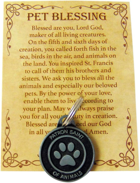 Westman Works St Francis Medal Set for Dogs Collar Pendant with Pet Prayer Gift Boxed