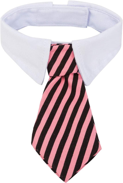 ZTON Pet Bowtie, Handcrafted Adjustable Formal Collar Neck Tie for Dogs & Cats (S, Black Stripe)