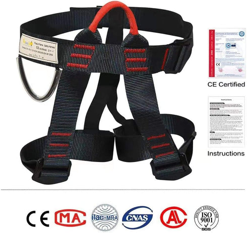Rock Climbing Gear, Half Body for Rappelling, Fire Rescuing, Tree Climbing