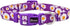 Dog Collar and Leash Set with Cute Daisy Pattern, Polyester Material, 5ft Leash for Small Dogs (Small, Purple Daisy)