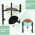 Elevated Dog Bowl Stand, Fits 6-10in Bowls, Adjustable Height Dog Food Water Feeder for Large Medium Breeds