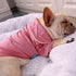 Lifeunion Small Cats Dogs Pajamas - Soft Silk Lapel Two-Legged Sleepwear Shirt for All Season (Large, Pink)