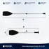 Five Oceans 4-Feet Canoe Paddle - T-Handle Oar Paddle for Canoe, Kayak, Small Boats, Marine-Grade Aluminum