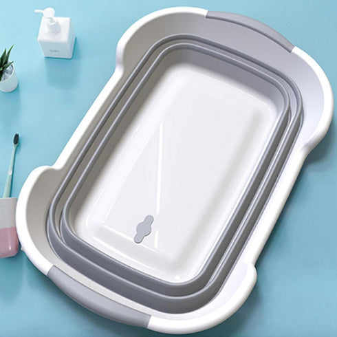 LOUYENOUS 23.6x11in Pet Bath Tub - Foldable Bath Tub, Laundry Tub | High Quelity Pet Bathing Basin, Portable Bathing