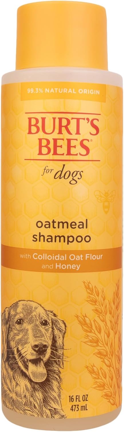 Burt's Bees Oatmeal Dog Shampoo - Moisturizing & Nourishing with Colloidal Oat Flour & Honey, 16 Oz - 2 Pack
