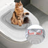 Cat Toilet Training Kit Litter Box Alternative with Tray, Reusable Potty Seat Adapter for Cats & Kittens, Hygienic