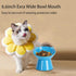 Detachable Elevated Cat Bowls, 15° Tilted Raised Anti-Vomiting Dishes, Adjustable for Adult Kittens