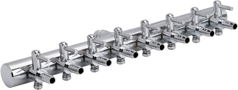 Pawfly 8-Way Aquarium Air Flow Control Lever Valve - Chromium Copper Distributor Fish Tank Splitter Pump Accessories