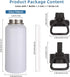 Volhoply 4 Pack 32 oz Insulated Water Bottles with Straw Lid & Spout Lid for Hiking, Camping