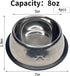 Fhiny 4Pcs Stainless Steel Dog Cat Bowls with Rubber Base, Stackable Non-Slip Dish Plate for Small Medium Animals