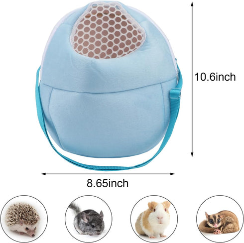 Hypeety Pet Carrier Bag Pet Sling Carrier Backpack for Small Pets Hedgehog Hamsters Sugar Glider Chinchilla Guinea Pig