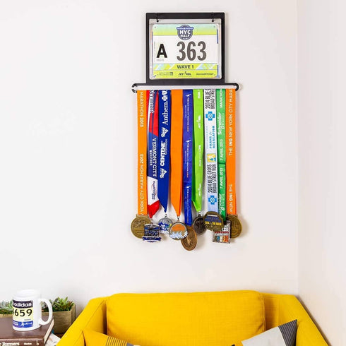 Gone For a Run BibFOLIO Plus Race Bib Holder and Medal Hanger Display for Runners