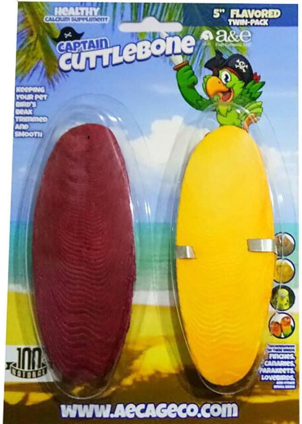 A&E Cage Company Flavored 5in Cuttlebone Twin Pack
