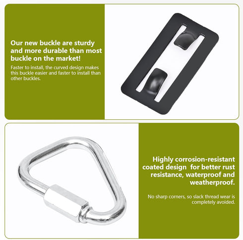 Ninja Warrior Obstacle Course Accessories, New Upgraded Buckle for 2” Width Slackline
