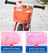 Kids Bike Basket, Adjustable Straps Bicycle Front Basket for Boys Girls, Strong Load Handlebar Basket for Outdoor