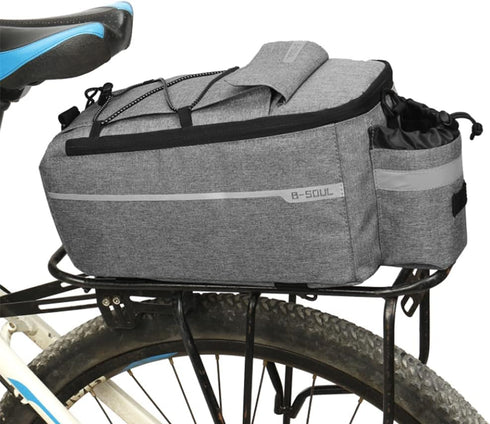 ZTZ Bike Rack Bag, Insulated Bicycle Rear Seat Cargo Bag, 8L Waterproof Storage Luggage Bag with Reflective Stripes