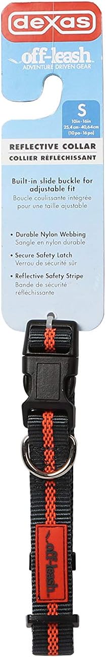 Dexas Off Leash Reflective Dog Collar, Small
