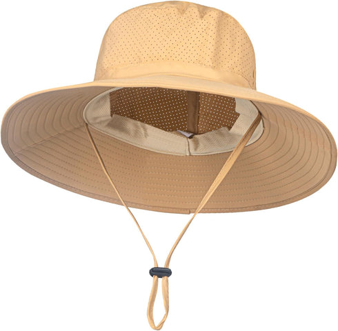 Rosoz Boonie Bucket Hat for Men Women, Wide Brim Cooling Fishing Hat - Breathable UV Protection for Beach Garden