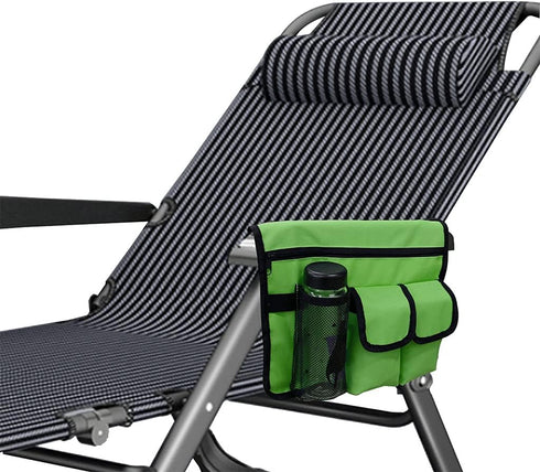 Kamonda 4 Chair Armrest Organizer Beach Chair Hanging Storage Pouch Snack Bag with Pockets for Outdoor Folding Camping