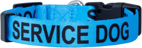Native Pup Service Dog Collars, Medium Size in Blue