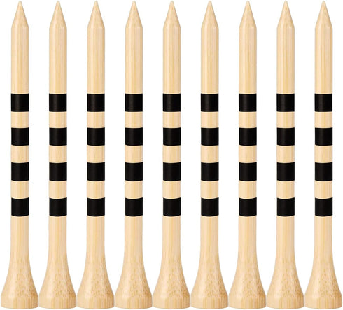 Golf Tees, 100 Pack of 3 1/4 Inch Professional Natural Bamboo Tees, Durable & Stable System