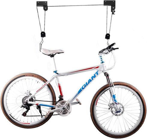 Kayak Ceiling Storage Bike Mount Hoist Lift System for Canoe Paddleboard Bike Ladder 100 lbs Capacity with Straps