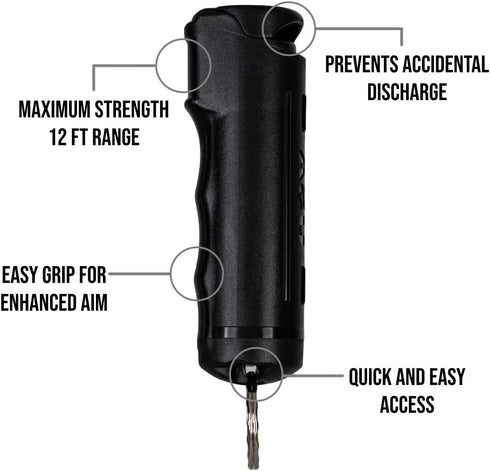 Police Magnum Keychain Pepper Spray, Flip Top Safety 2 Pack 1/2oz, Maximum Heat Strength OC for Self Defense