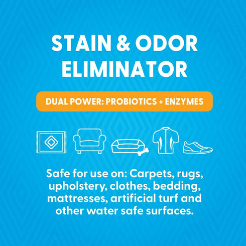 OdorFx Pet Stain and Odor Remover, Fragrance Free Cleaner Solution for Rugs, Upholstery, 32 Fl Oz