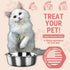 2pcs Stainless Steel Dog Bowls: Hammered Thickened Metal Feeding or Water Bowls for Small/Medium/Large Dogs & Cats