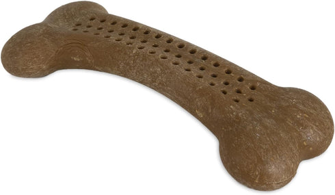 Pet Qwerks Flavorit Wood BarkBone, Fillable Dog Bone for Moderate Chewers, Mint Flavor, 6.75"