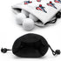 Leather Golf Valuables Pouch with Drawstring Closure, Portable Golf Ball Tee Handbag