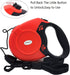 Retractable Dog Leash 26ft Red, 360° Tangle-Free Walking Leash with Non-Slip Handle for Dogs Up to 110 lbs