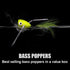 XFISHMAN Popper-Flies for Fly Fishing, Topwater Bass Panfish Bluegill Poppers Flies Bugs Lures