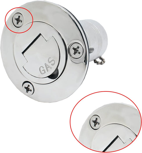 SHENGHUISS Boat Deck Fuel/Gas/Water/Waste Fill/Filler Tank Key, Marine 316 Stainless Steel Deck Filler for Yacht Caravan