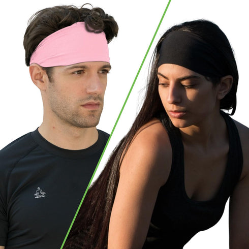 Headbands for Men and Women (Moisture Wicking Sweatband & Sports Headband for Running, Yoga, Bike Helmet Friendly)