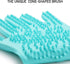 Pet Grooming Magic Gloves - Dog Cat Bathing Shampoo Brush - Silicone Hair Removal Gloves for Bathing and Messaging,