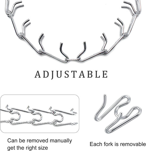 Dog Collar Extra Links for Herm. Sprenger Collar, 4 Pack Steel Chrome Plated Training Collar Links (2.25mm, Silver)