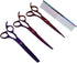 Set, Gavigain Purple Grooming Kit, Premium Stainless Steel Scissors Ergonomic Handle, Proof Comb, for Long Haired Pets
