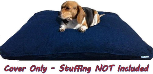 Dogbed4less DIY Durable Blue Denim Pet Bed Cover, Waterproof Internal Case for 41"X27"X4" Large Dog Bed