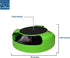 10" Interactive Cat Scratcher Toy Manual Spinning Mouse for Natural Play & Claw Care No Batteries, Quiet Design