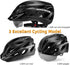 ROCKBROS Bike Helmet for Men Women - Cycling Helmet with Removable Goggles & Sun Visor, Adjustable Size