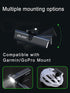 TOWILD Bike Lights for Night Riding, Waterproof Bike Front Light, Rechargeable Battery, Compatible with Garmin/GoPro