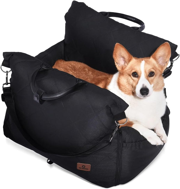 PET MARVEL Dog Car Seat for Small Dogs Up to 25 lbs,