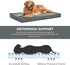 Orthopedic Dog Bed for Large Dogs, Washable Dog Crate Bed with Egg Crate Foam and Removable Oxford Cooling Cover, Grey