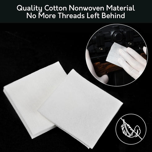 Gun Cleaning Supplies, 2'' Patches and 6'' Swabs for .30-45 Caliber Cleaning Kit