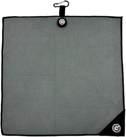 Magnetic 4-in-1 Multi Tool Golf Towel - Microfiber Waffle Design, Silicone Brush, Groove Cleaner, Bag Clip